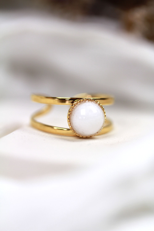 (image pour) Bague Jade Blanche Lou